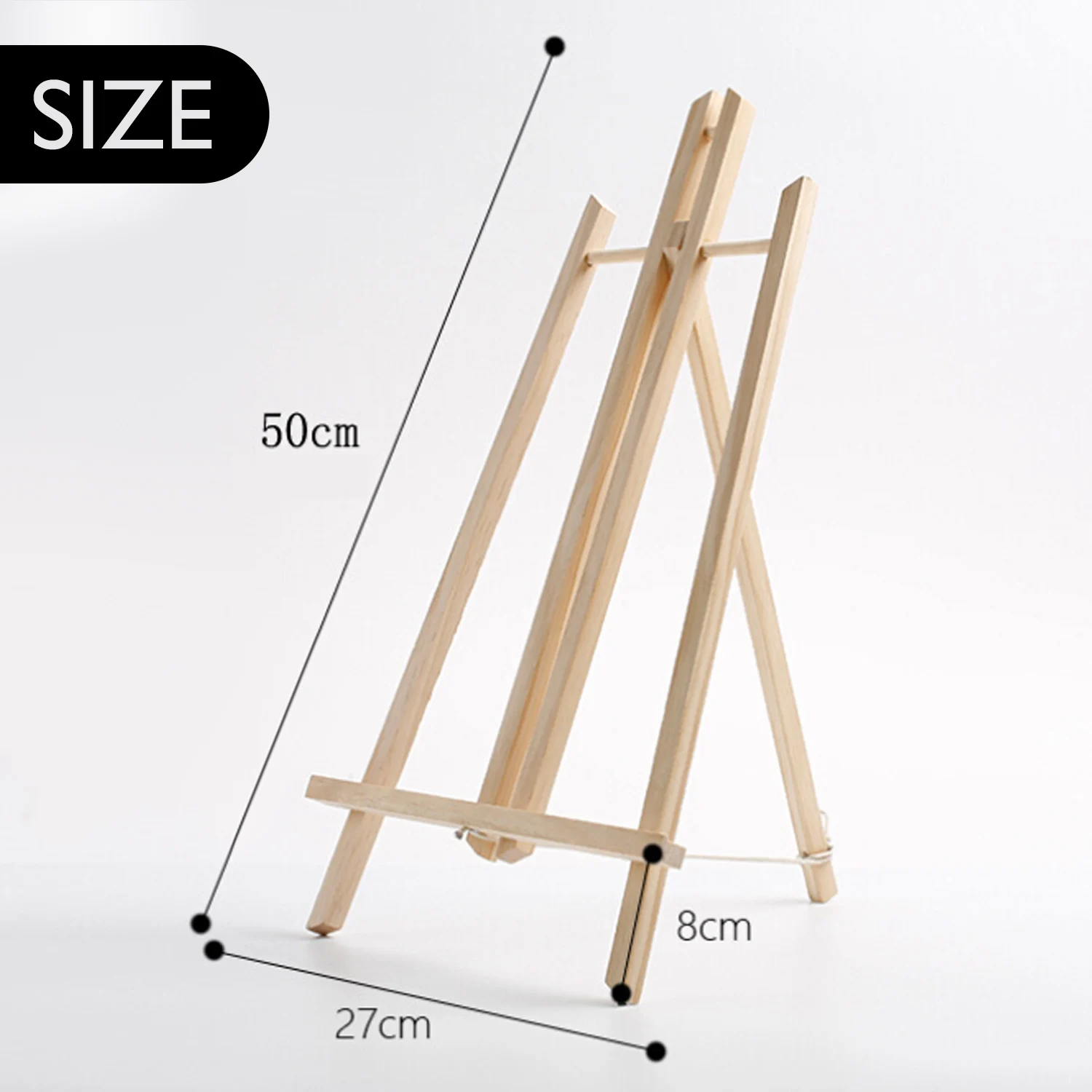 Portable Wooden Easel Display Shelf Holder Stand for Artist Painting Sketching DIY Arts Photo Cards Displaying 30/40/50cm