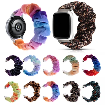 

For Fitbit Versa 2 Lite Printed Fabric Scrunchie Elastic Strap Fashion Loop Bracelet Durable Sport Smart Watch Band Strap Soft