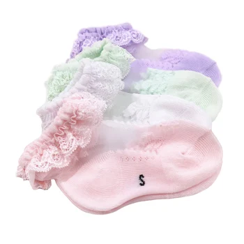 

Toddler Baby Girl Cute Socks Ruffle Lace Design Cotton Short Socks Infant Children Casual Socks New