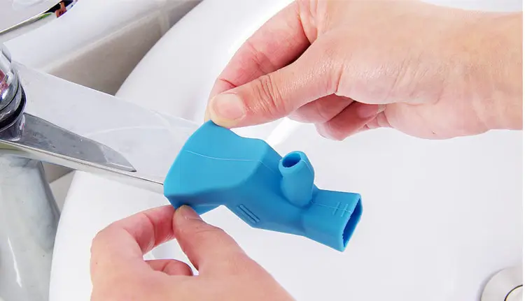 Elastic Silicone Faucet Extender Children Hand Washing Water 7