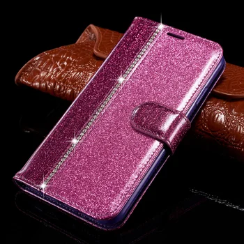

Bling Diamond Flip Case For Samsung Galaxy A8 A7 2018 A750 A6 A3 2017 A5 A520 A320 J6 Leather Wallet Book Glitter Cover Case
