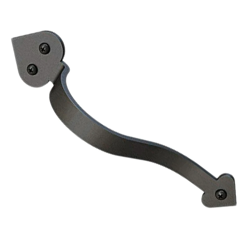 9-1/8In Matte Black Side Mount Pull Handle for Sliding Barn Door European Style