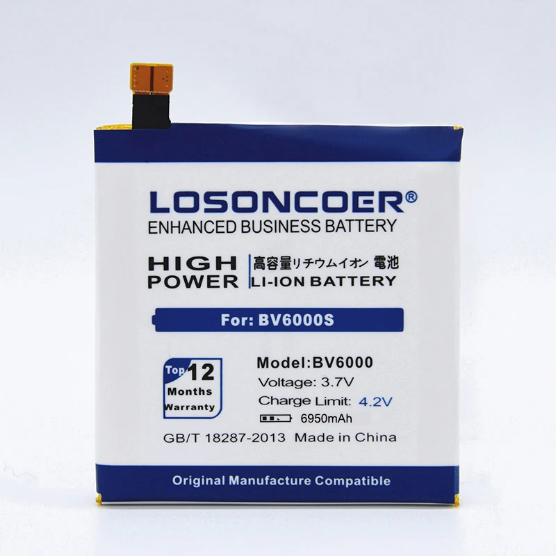 LOSONCOER 6950 мАч V756161P батарея для Blackview BV6000 батарея BV6000S+ номер отслеживания Бесплатные инструменты+ наклейка