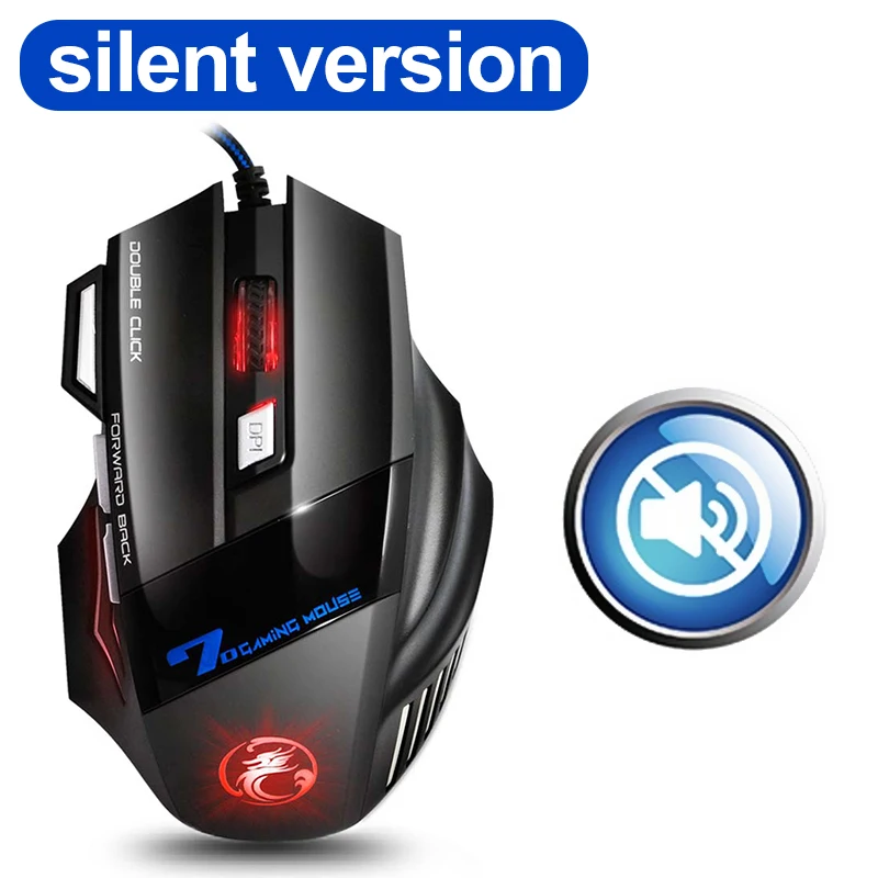 pc mouse Computer Mouse Gamer Wired Gaming Mouse RGB Silent Mouse 5500 DPI Ergonomic Mouse With LED Backlight 7 Button For PC Laptop cool gaming mouse Mice