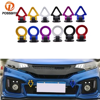 

POSSBAY Car Auto Trailer Hook Ring Eye Tow Towing Front Rear Towing Bars Decoration Car Stickers Trailer Hooks Decorative