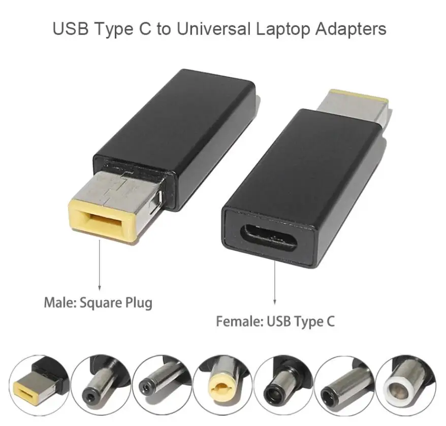 Usb Type C адаптер для ноутбука разъем постоянного тока питания мама в зарядное