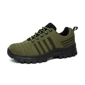 

Men Hiking Shoes Mesh Breathable Man Sport Trekking Boots Black Green Outdoor Male Climbing Walking Sneakers Big Size
