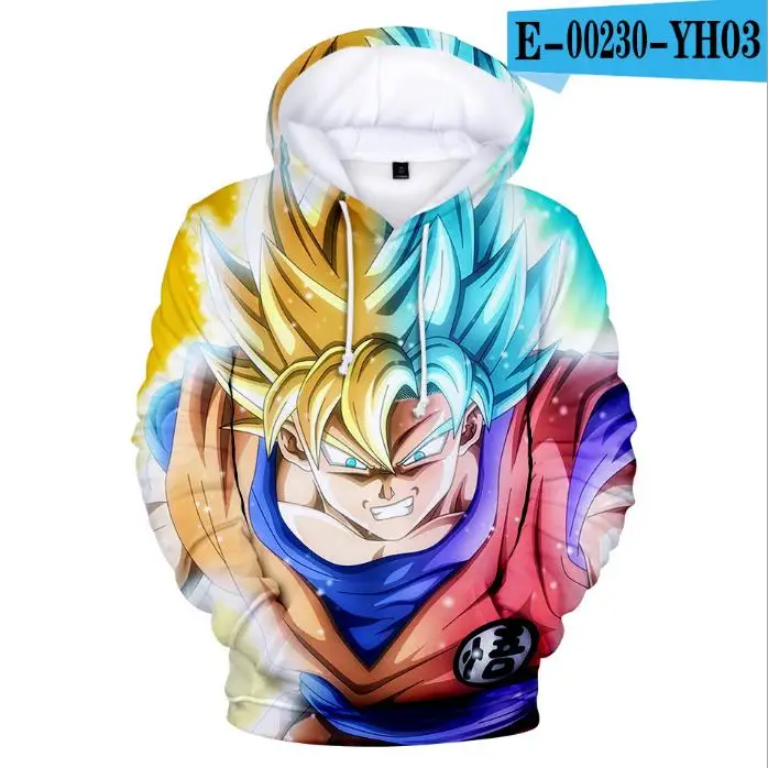 Толстовки с капюшоном с 3D принтом Dragon Ball, модные повседневные спортивные костюмы для мальчиков/Толстовка для девочки, пуловер с капюшоном Dragon Ball Z - Цвет: color at picture