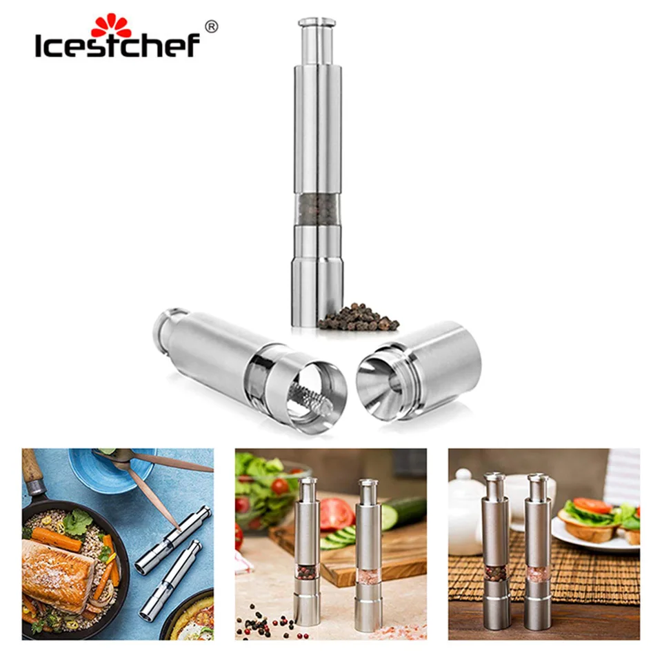 ICESTCHEF 1 шт. ручная мельница из нержавеющей соли для перца мельница для приправ соус шлифовальные машины для кухонные принадлежности
