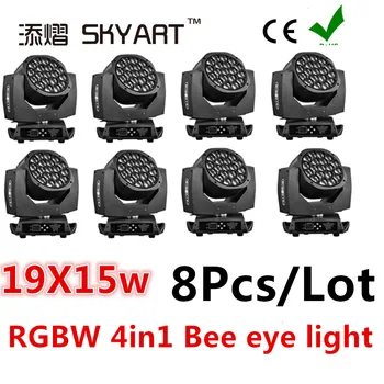 

Professional Stage Lighting Zoom 19x15W RGBW Bee Eye Led Dj Lights Moving Head