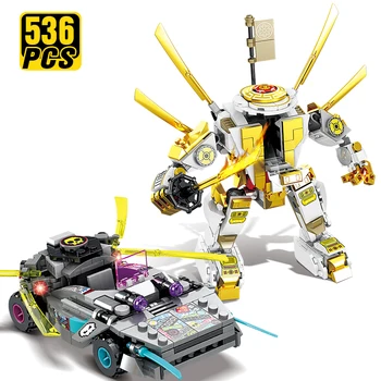 

2020 New Ninjago Series Toys Golden Mech Tuner Car Compatible Lepining Ninjago Building Blocks Toys for Children Birthday Gift