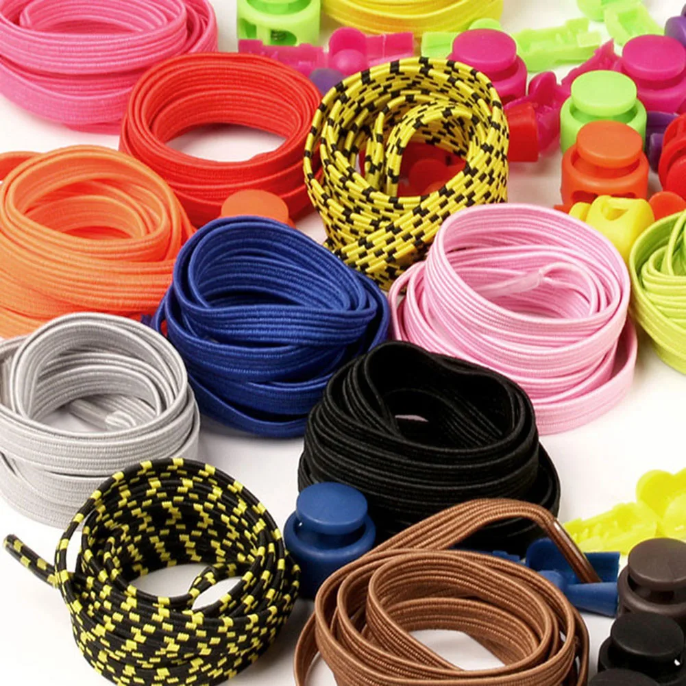 

2019 New buckle No Tie Shoe Lace Elastic Flat Lace System Lock Sports Shoelaces Runners Trainer Adult Sneakers Lazy Shoe lace