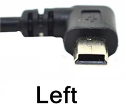 Left Мини-usb B Тип 5pin папа вверх вниз влево вправо под углом 90 градусов к USB 2,0 Мужской кабель для передачи данных 0,25 м 0,5 м 1,8 м 5 м - Цвет: Left