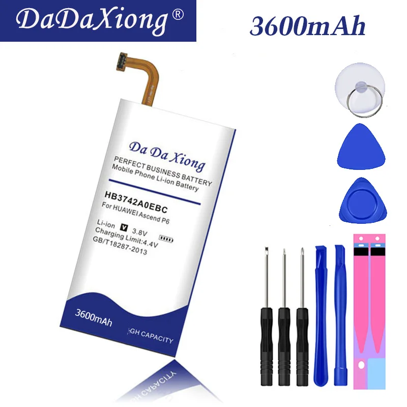 DaDaXiong 3600mAh HB3742A0EBC Аккумулятор для Huawei Ascend P6 P6-U06 P6-c00 P6-T00/ G6 G620 G621 G620s G630 аккумулятор