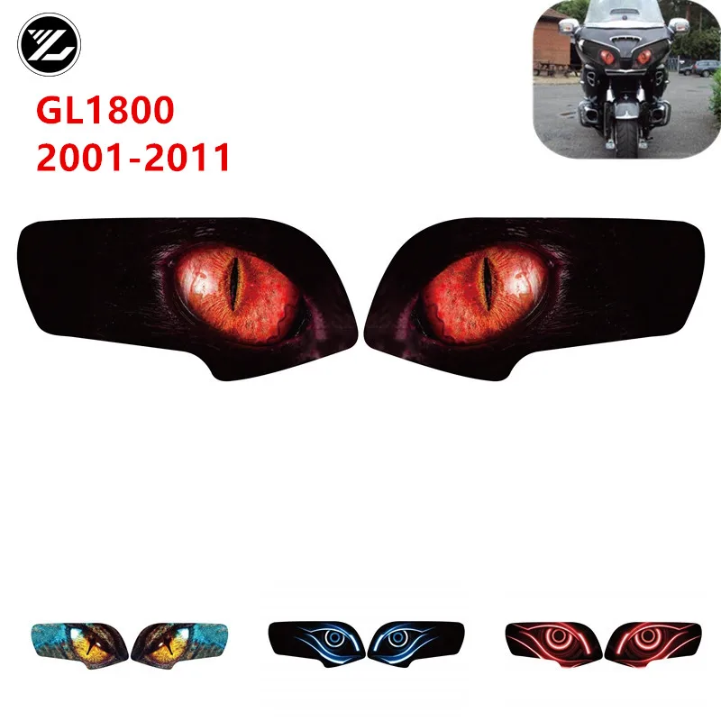 For Honda GL1800 GOLD WING 2001-2011 Motorcycle Accessories Front Fairing Headlight Guard Sticker Head light protection Sticker motorcycle 3d front fairing headlight stickers head light sticker protection guard for honda cbr600rr cbr 600 rr 2006 2007