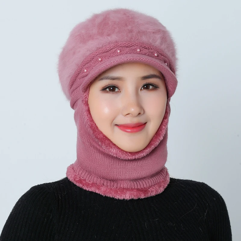 Зимние шапки Скалли Beanies шляпа для мамы Beanies женский шерстяной шарф головные уборы, Балаклава маска Gorras капот твист полосы вязаные шапки