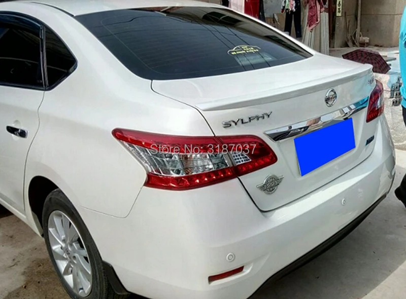 Для Nissan Sentra 2013 до Высокое качество ABS пластик задний спойлер на крыло, крышу багажник губы крышка багажника автомобиля стиль