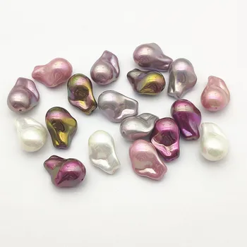 

New arrival! 22x16mm 50pcs Aurora effect irregular imitation pearl for Hand Made Earrings DIY parts,Jewelry Findings & Component