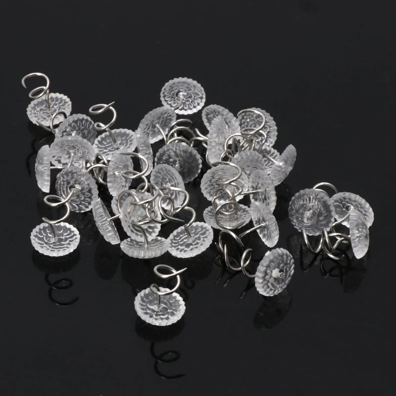 100 Pcs Upholstery Tacks Headliner Pins Clear Heads Twist Pins For  Slipcovers And Bedskirts, 0.5 Inches Bed Skirt Pins