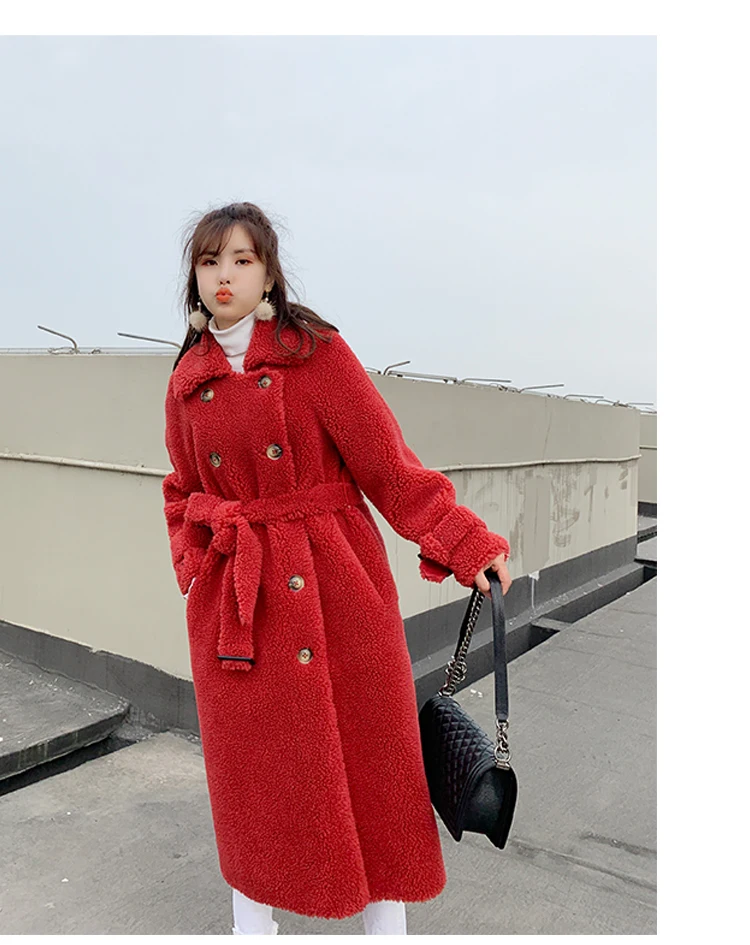 Пальто из натурального меха, женское длинное зимнее пальто, женский корейский помпон из натурального меха, куртка для женщин, одежда, Manteau Femme, зимняя куртка для женщин