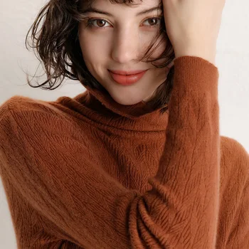 

2019 Autumn Winter sweater women turtleneck cashmere sweater knitted pullover women sweter