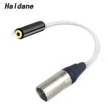 Haldane HIFI 8 Cores Silver Plated 4pin XLR Male to 2.5mm Trrs Balanced Female Cable 2.5 to XLR Balacned Audio Adapte Connector