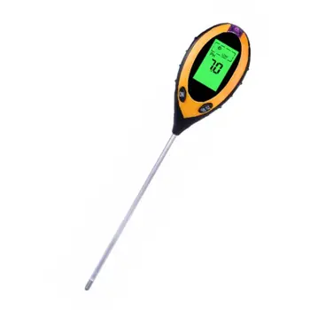 

Four-in-One Soil Tester Electronic Soil PH Tester Light Digital Display Temperature and Humidity Meter