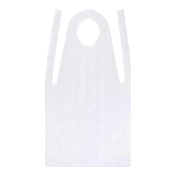 

100 Pcs Disposable Aprons Antifouling Plastic Waterproof Aprons Cooking Accessory for Painting Messy Activities Cooking