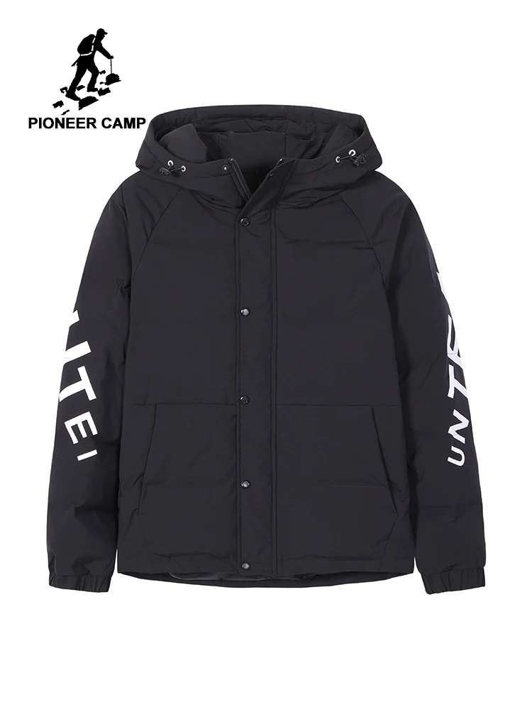 

Pioneer Camp Winter Jacket Hooded Parkas Windbreaker Snow Warm Zipper Casual White Men Thick Overcoat AMF908171