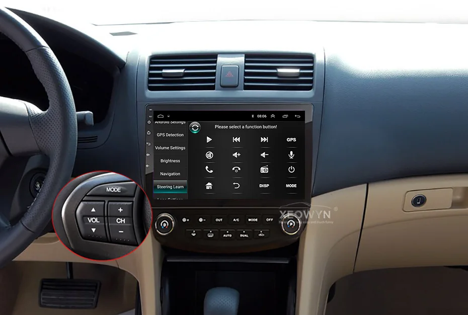 Sale 1024*600 Quad core Android 10.1" Car radio GPS Navigation for HONDA Accord 7th 2003-2007 with wifi bluetooth mirror link 2