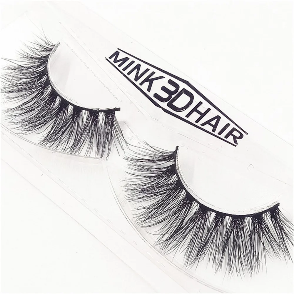 1 Pair Mink 3D Hair False Eyelashes Long Lasting Lashes Natural Eyelashes Cruelty Free 1 Pair Freeshipping j1017
