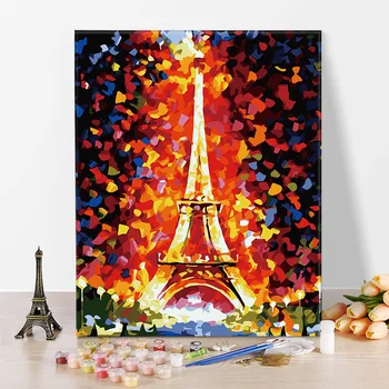 

Dream Tower Paint By Numbers Coloring Hand Painted Home Decor Kits Drawing Canvas DIY Oil Painting Pictures By Numbers
