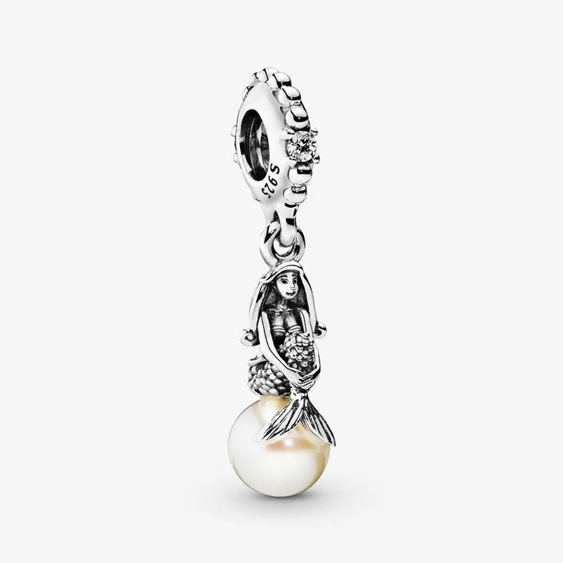 Autumn 925 Sterling Silver Beads The Little Mermaid Sebastian Charms fit Original Pandora Bracelets DIY Jewelry For Women