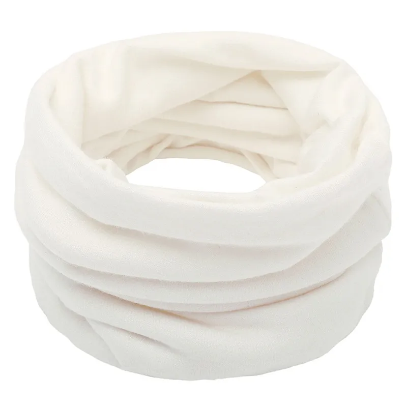 white New Winter Warm Knitted Neck Warmer Casual Women Men Scarf Wrap Outdoor Ski Climbing Scarf For Men Women Children Cotton Scarves - Цвет: white