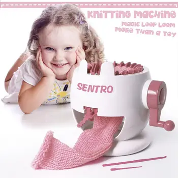 

Hand Woven Wool Machine Children's Toys Hand Knitting Machine Colorful Weaving Loom Children Educational Toy Knitting Tools