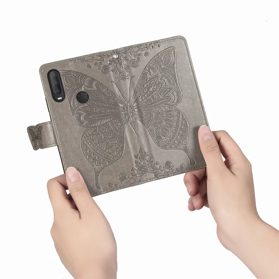 Cute Butterfly Leather Wallet Case for Alcatel 1s