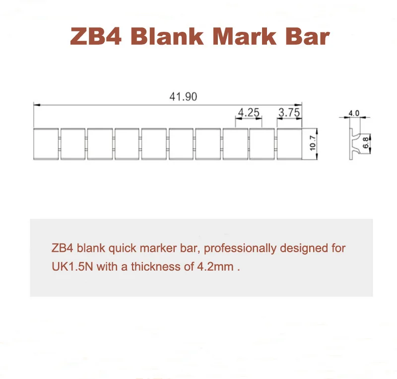 ZB4 blank pitch 4.2mm
