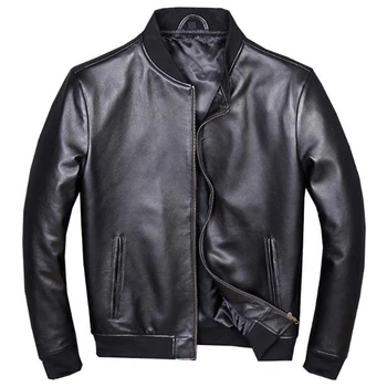 

Personality Mens Motorbike Sheepskin Coat Plus Size XXXXXL Real Leather Coats 5XL Biker Man's Genuine Leather Jacket Brand A571