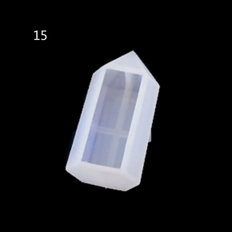 Смола подвеска в виде каменного маятника Хрустальная колонна кулон силиконовая УФ полимерная форма ювелирные изделия инструменты - Цвет: 15