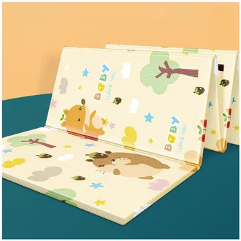 

Baby Play Mat Cartoon Double-Sided Crawling Mat Reversible Foldable Waterproof Portable Soft Floor Toddlers Infants Carpet