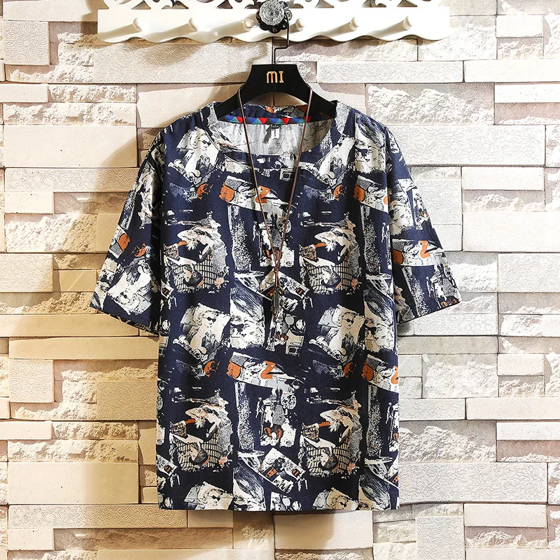 

BQODQO 2019 T Shirt For Men Fashion Tshirts Streetwear Male Tee Causal Japanese Summer Short Sleeve Oversized O-neck Comfortable