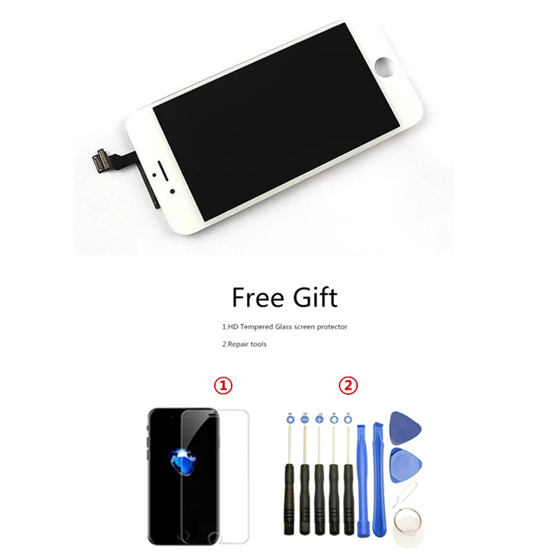 Cena OEM oryginalny lcd wyświetlacz dla iPhone 6 6plus 6s plus 8 montaż digitizera ekranu dotykowego wymiana z narzędziami