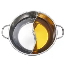 28 см нержавеющая сталь горячий горшок однослойный кухонный утолщенный суп запас приготовления мандарина кастрюля для приготовления утки прочная бинауральная посуда