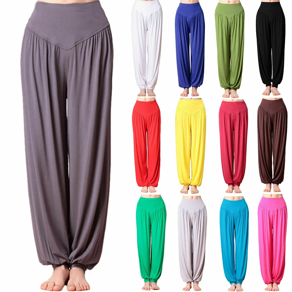 Hot Wide Leg Yoga Pants Plus Size S M L XL XXL XXXL Women Loose Pants ...