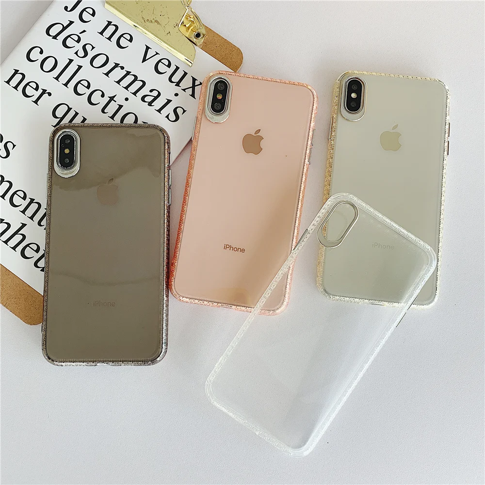 Модный Цветной прозрачный противоударный чехол для телефона iPhone X XR XS Max 10 8 7 6 6S Plus