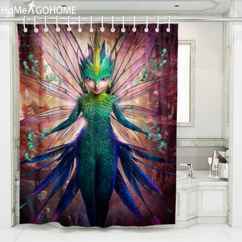 

Anime Girls Printed 3D Bath Curtains Waterproof Polyester Fabric Washable Bathroom Shower Curtain Screen with Hooks Accessories