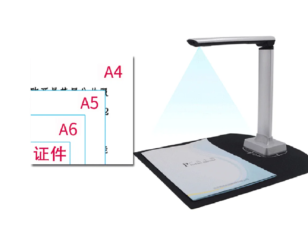 UXCELLMO Portable High-Speed A4 A5 A6 Document Photo Book ID Card 12 Mega Pixel Cam Scanner visualizer Scanning Camera OCR