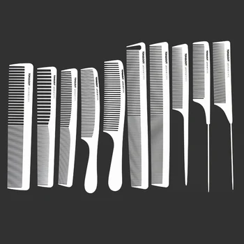 

10 Style White Hairdressing Comb Anti-static Hair Cutting Combs Detangle Straight Hair Pro Salon Styling Tool