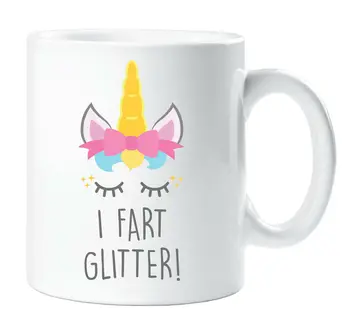 

I Fart Glitter Unicorn Mug Girls Best Friend Birthday Christmas Daughter Gift