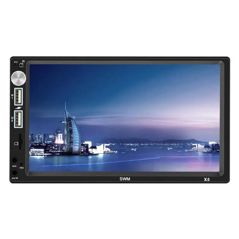 VODOOL SWM X5 двойной 2 DIN автомобильный стерео 7 дюймов Bluetooth AUX RCA FM радио головное устройство Поддержка iOS/Android с 2 usb-камера